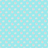 Seamless blue vector envelopes pattern