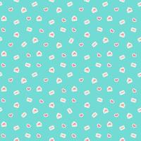 Seamless pink vector envelopes pattern