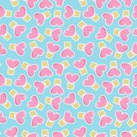 Seamless pattern with cute balloons on blue background vector