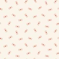 Vector seamless pattern with envelopes and hearts