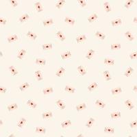 Vector seamless pattern with envelopes and hearts