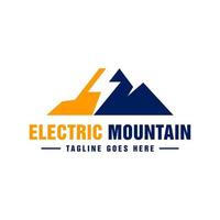 modern electric mountain logo vector