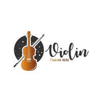 violin musical instrument logo vector