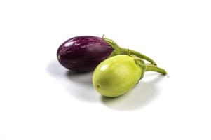 Eggplant or aubergine or brinjal vegetable isolated on a white background. photo