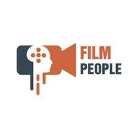 logotipo de la gente de la película moderna vector