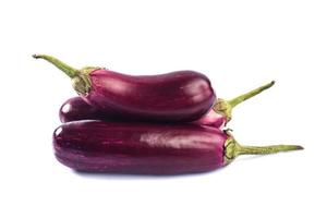 Eggplant or aubergine or brinjal vegetable isolated on a white background. photo