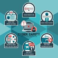 Cyber Safety Infographic vector