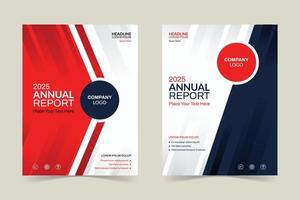 plantilla de portada del informe anual vector