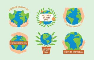 Earth Day Labels vector