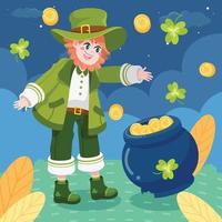 Leprechaun Character  Background vector