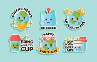 Earth Day Sticker vector