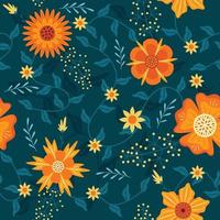 Spring Floral Seamless Pattern Background vector