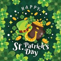 Flat Cute Detailed St. Patrick's Day Concept vector