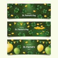 St. Patrick's Day Banner Set vector