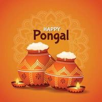Happy Pongal Day Background vector