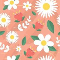 Seamless Pattern Spring Floral Background Design vector