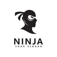 ninja logo icono vector illustration