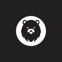 Ilustración de icono de logotipo de vector de oso polar