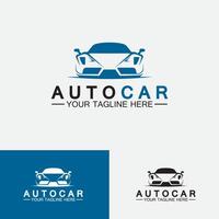 Auto car logo design with concept sports car vehicle icon silhouette.Vector illustration design template. vector