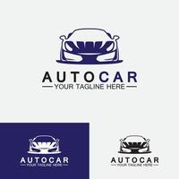 Auto car logo design with concept sports car vehicle icon silhouette.Vector illustration design template. vector