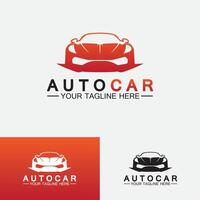 Auto car logo design with concept sports car vehicle icon silhouette.Vector illustration design template. vector