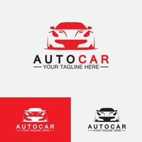 Auto car logo design with concept sports car vehicle icon silhouette.Vector illustration design template. vector