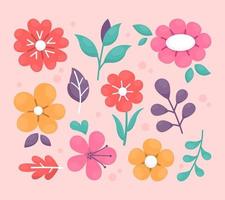 Spring Floral Element Collection vector