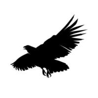 silueta de águila, silueta de halcón, diseño de silueta de pájaro, ilustración simple de águila, águila voladora vector