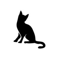gato, silueta negra, gato negro, silueta de gato vector