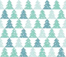 Christmas Icon Seamless Pattern with New Year Tree. Happy Winter Holiday Wallpaper with Nature Decor elements. Fir Tree branch  geometrical tiled background design vector