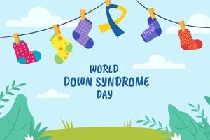 World Down Syndrome Background Concept vector