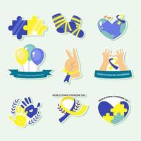 World Down Syndrome Sticker vector