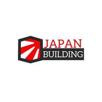 Logotipo de construcción de Japón para empresa o negocio. vector