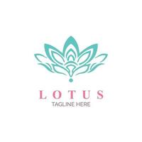 lotus flower logo icon design template vector for brand spa salon or company and other