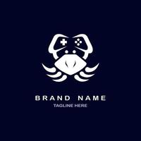 crab gamepad logo template design vector for brand or company and other