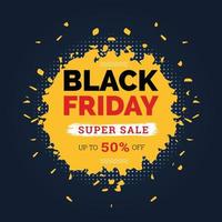 Black friday super sale design vector