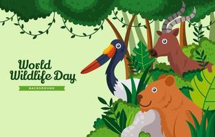 Wildlife Day Background Concept vector