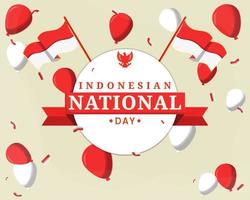 Indonesian independence day template design vector