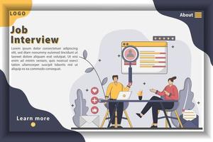 Flat design Job interview concept vector