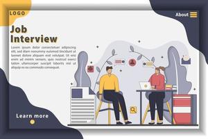 Flat design Job interview concept vector