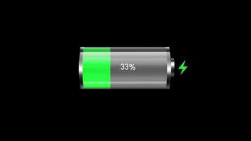 Battery charge animation video