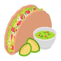 conceptos de tacos de moda vector