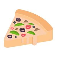 conceptos de rebanada de pizza vector