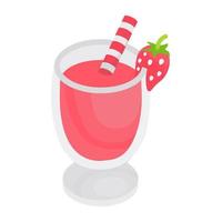 Strawberry Juice Concepts vector