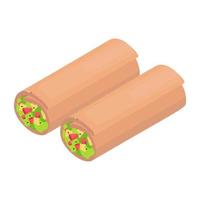 Tortilla Rolls Concepts vector