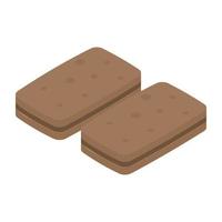 conceptos de galletas de chocolate vector