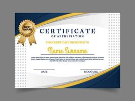 Template Certificates General vector