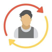 Trendy Worker Concepts vector