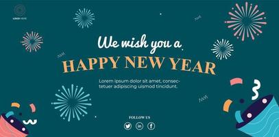 Happy New year 2022 cover design vector