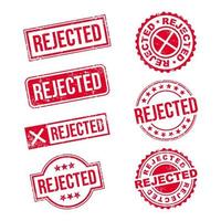 Rejected Grunge Stamp Vector Set